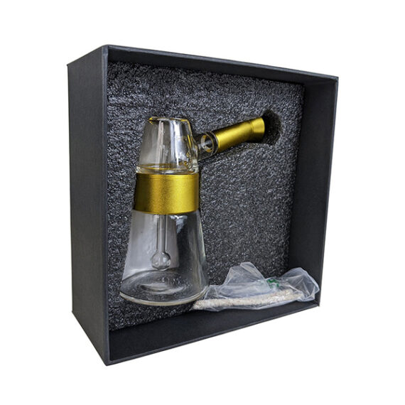 Metal-Wrapped Glass Lantern Bubbler