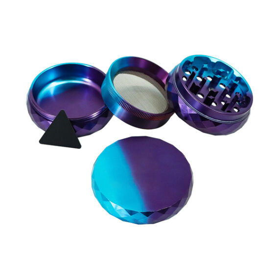 63mm 4-Part Diamond-Cut Metal Herb Grinder – Premium Crushing Performance