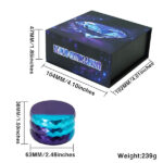 63mm 4-Part Diamond-Cut Metal Herb Grinder – Premium Crushing Performance