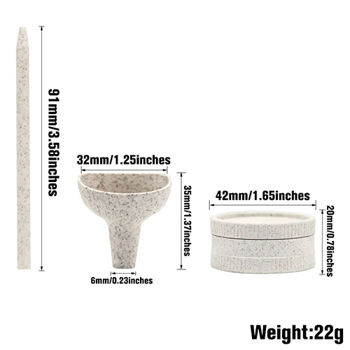 Eco-Friendly Smoking Accessory Kit: Biodegradable Grinder, Filter, and Pre-Rolled Cone