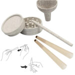 Eco-Friendly Smoking Accessory Kit: Biodegradable Grinder, Filter, and Pre-Rolled Cone